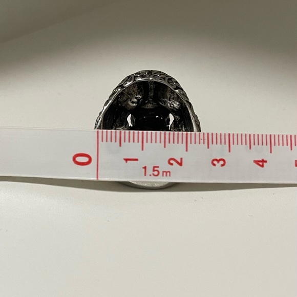 Brand New Unisex Size 2-2.5 Skull Punk Ring Stainless Steel Motor Rider Ring - Picture 7 of 8